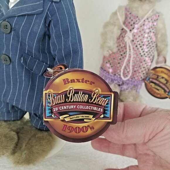 Brass Button Bears Baxter Daisy 12" Plush 1900s new with Tags Pickford Bears - Picture 8 of 16